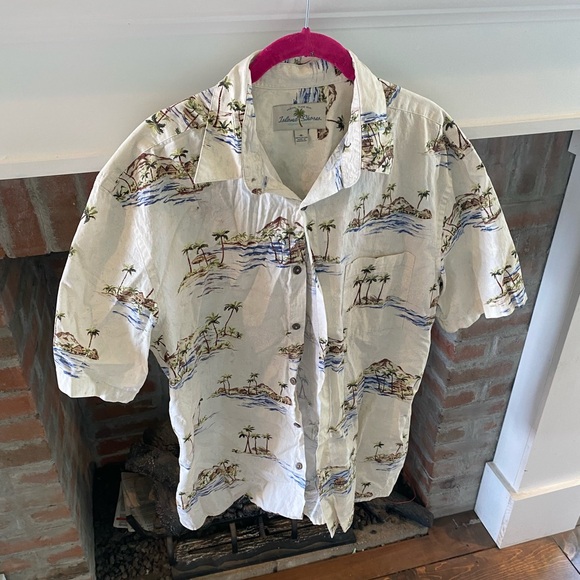 island shores Other - Mens Island Shores Cotton Seascapes Ocean Vacation Tropical Shirt Beach Medium